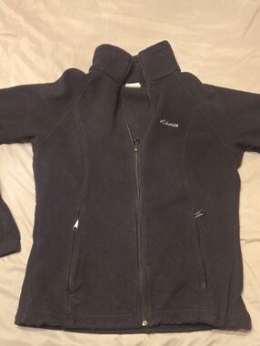 Columbia Black Full-Zip Fleece Jacket with Stand Collar